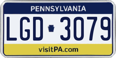 PA license plate LGD3079