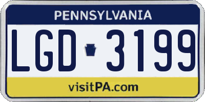 PA license plate LGD3199