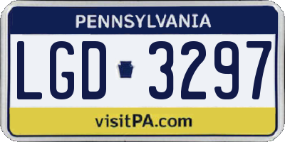 PA license plate LGD3297