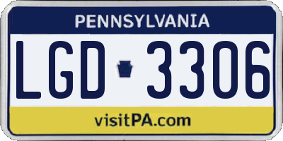 PA license plate LGD3306