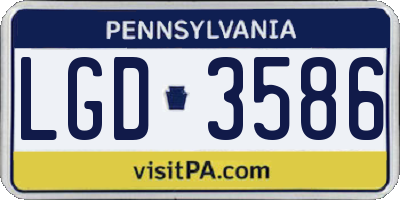 PA license plate LGD3586