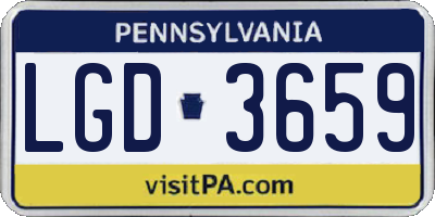 PA license plate LGD3659