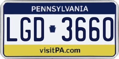 PA license plate LGD3660