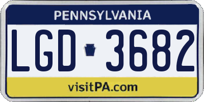PA license plate LGD3682