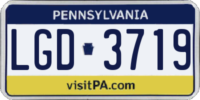 PA license plate LGD3719