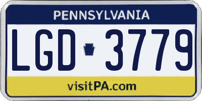PA license plate LGD3779