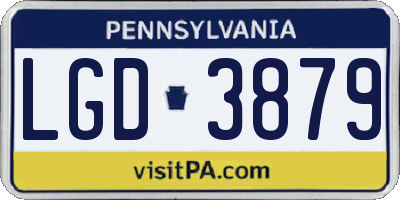 PA license plate LGD3879