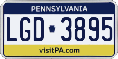 PA license plate LGD3895