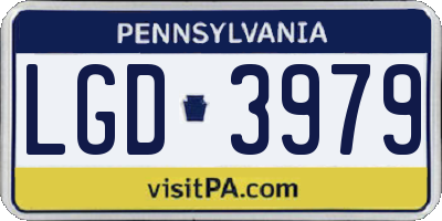 PA license plate LGD3979