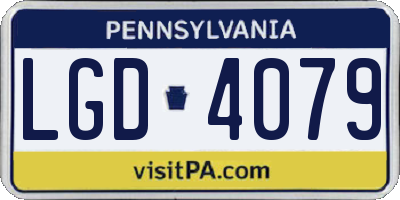 PA license plate LGD4079