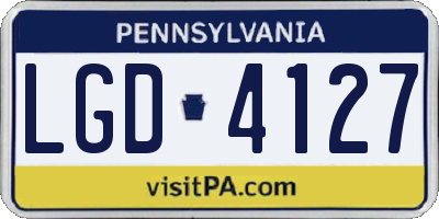 PA license plate LGD4127
