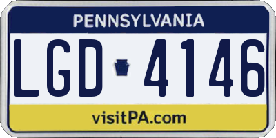 PA license plate LGD4146
