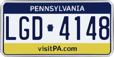 PA license plate LGD4148