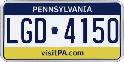 PA license plate LGD4150