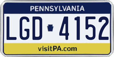 PA license plate LGD4152