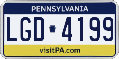 PA license plate LGD4199