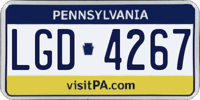 PA license plate LGD4267
