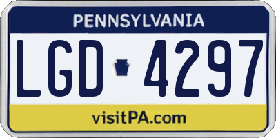 PA license plate LGD4297