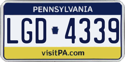 PA license plate LGD4339