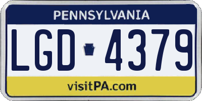 PA license plate LGD4379