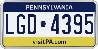 PA license plate LGD4395