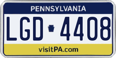 PA license plate LGD4408
