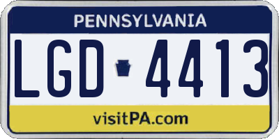 PA license plate LGD4413