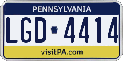 PA license plate LGD4414