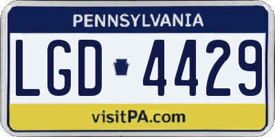 PA license plate LGD4429