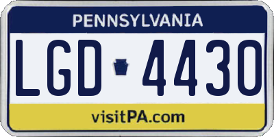 PA license plate LGD4430