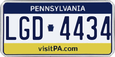 PA license plate LGD4434