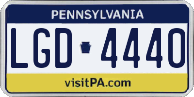 PA license plate LGD4440