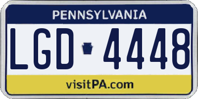 PA license plate LGD4448