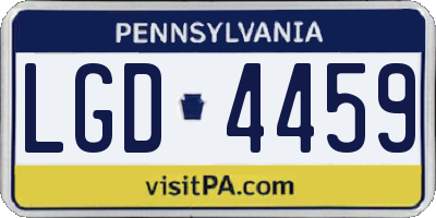 PA license plate LGD4459