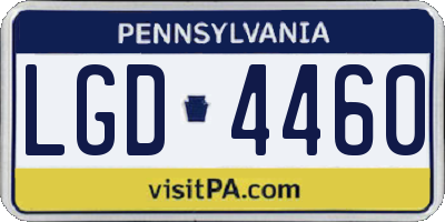 PA license plate LGD4460