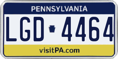 PA license plate LGD4464