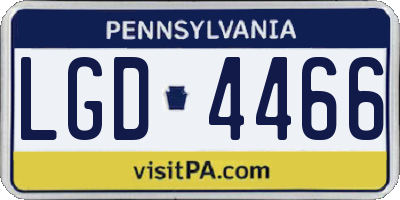 PA license plate LGD4466