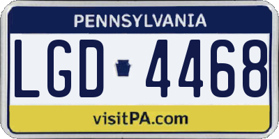 PA license plate LGD4468