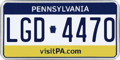 PA license plate LGD4470
