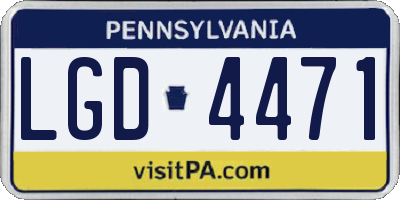 PA license plate LGD4471