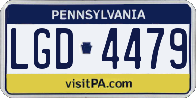 PA license plate LGD4479