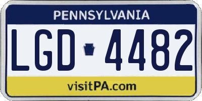 PA license plate LGD4482