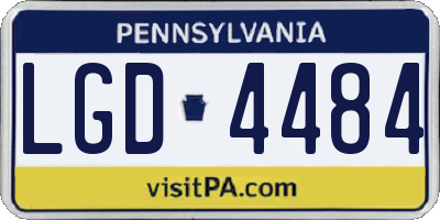 PA license plate LGD4484