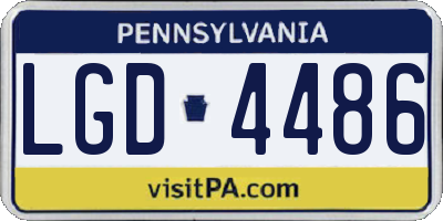PA license plate LGD4486