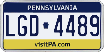 PA license plate LGD4489