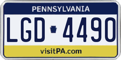 PA license plate LGD4490