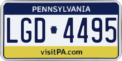 PA license plate LGD4495