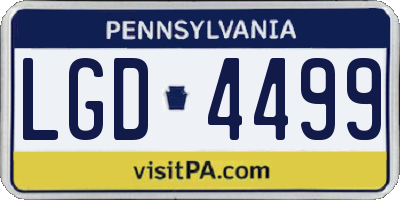 PA license plate LGD4499