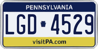 PA license plate LGD4529