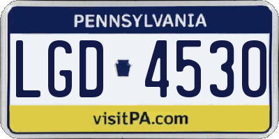 PA license plate LGD4530